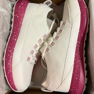 NWT Women's Golf Shoes, Size 8, Stroll Sport Knit, White & Pink, New in Box